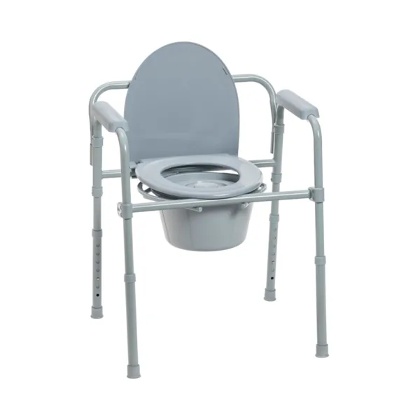 Folding Steel Commode, Standard Label