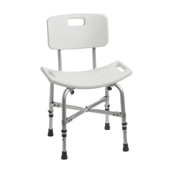 Deluxe Bariatric Shower Chair with Cross-Frame Brace, With Back, Knock Down
