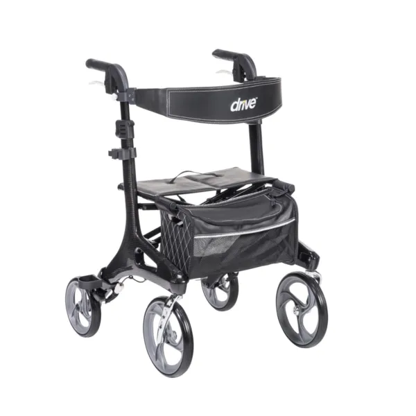 Nitro® Elite CF, Carbon Fiber Rollator, Black Carbon Fiber, Nitro Elite CF
