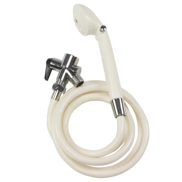 Deluxe Handheld Shower Spray with Diverter Valve, White