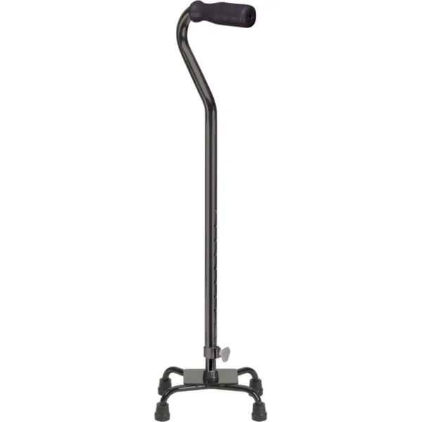Quad Canes, Small Base, Black, Foam Rubber Grip