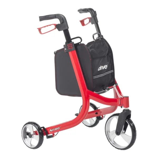 Nitro® 3-Wheel Rollator, Red
