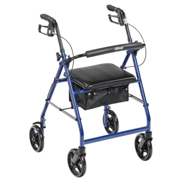 Aluminum Rollator, 7.5" Casters, Blue