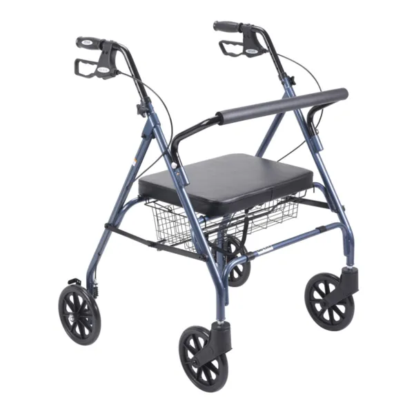 Go-Lite Bariatric Steel Rollator, Blue