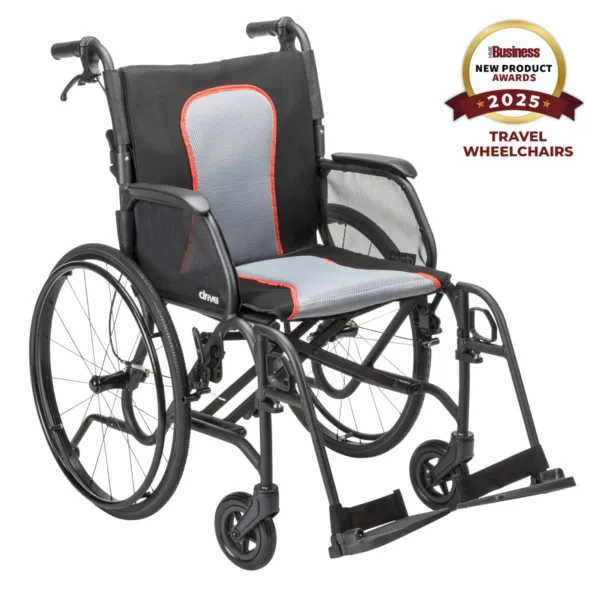AeroFly™ Ultra-Lite Wheelchair, Black, 18"