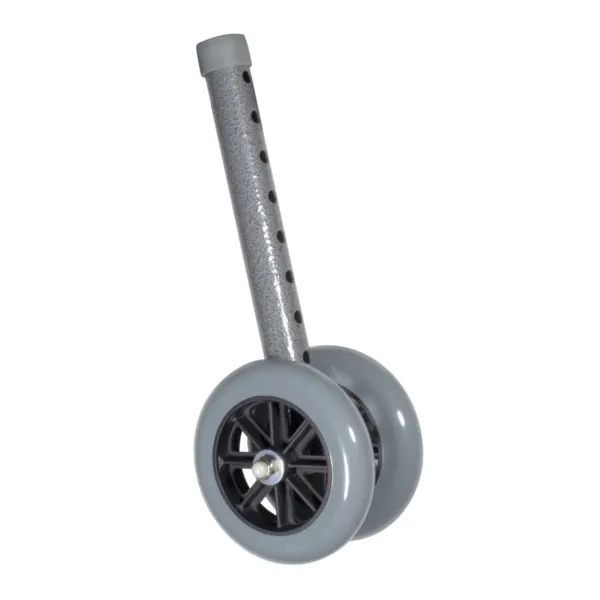 5" Bariatric Walker Wheels with Two Sets of Rear Glides, Silver Vein with Gray Wheels, 5" Bariatric Wheels