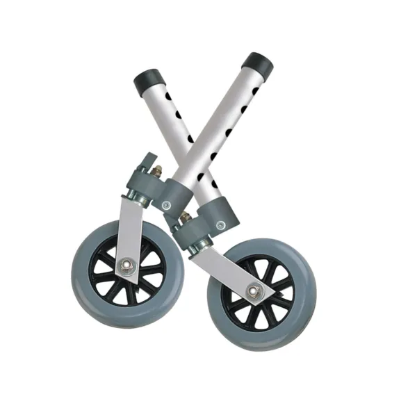 Swivel Wheel with Lock & Two Sets of Rear Glides, Wheel Size 5"